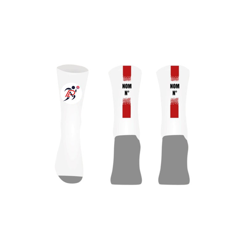 Chaussettes personnalisées Logo Patronage Laïque Basket + Nom + Numéro