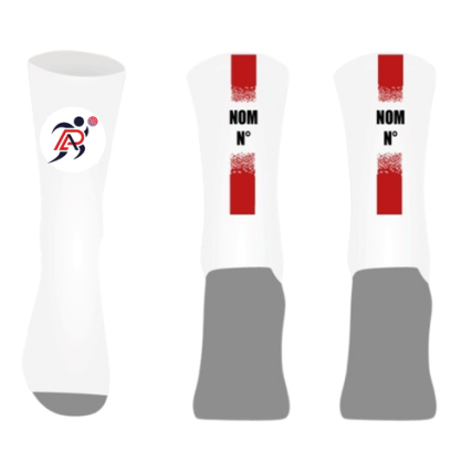 Chaussettes personnalisées Logo Patronage Laïque Basket + Nom + Numéro