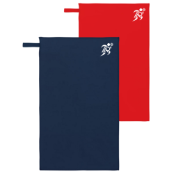 Serviette microfibre Bleu marine ou Rouge Patronage Laïque Basket