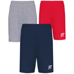 Short coton Marine/Gris/Rouge Patronage Laïque Basket