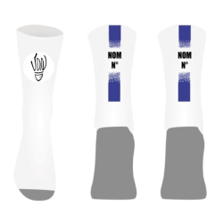Chaussettes personnalisées Bleues Logo VDN + Nom + Numéro