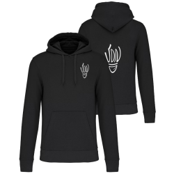 Sweat à capuche Noir VDN (2 logos)