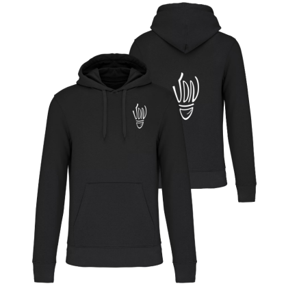 Sweat à capuche Noir VDN (2 logos)