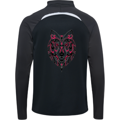 Veste 1/4 zip Hummel Noir Magny Handball (2 logos)