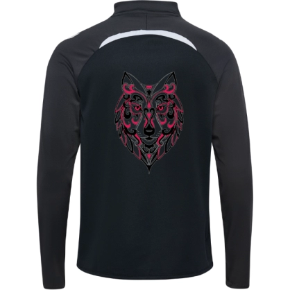 Veste 1/4 zip Hummel Noir Magny Handball (2 logos)