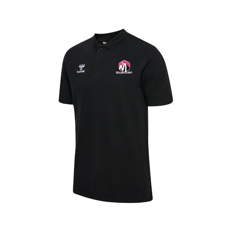 Polo Hummel Noir Magny Handball (2 logos)