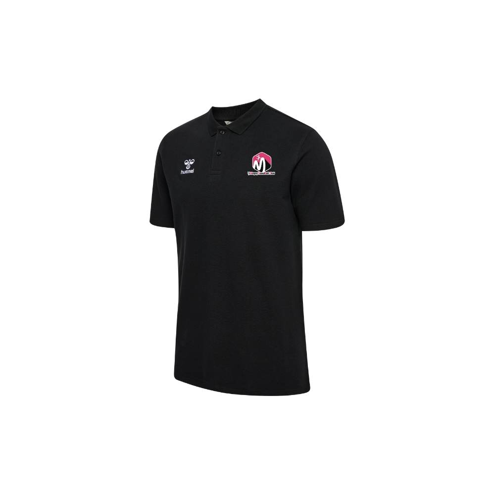 Polo Hummel Noir Magny Handball (2 logos)