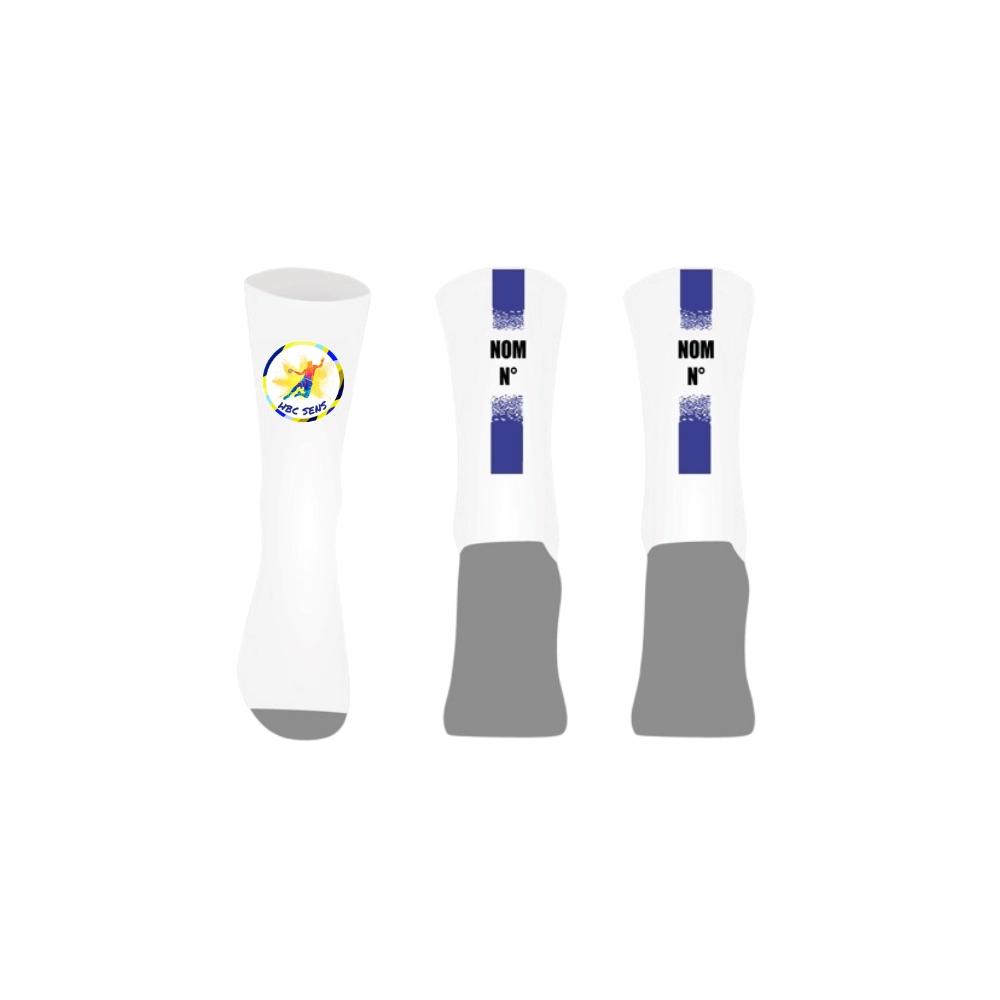 Chaussettes personnalisées Logo HBC Sens + Nom + Numéro