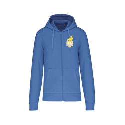Sweat zippé coton Ecoresponsable bleu Adulte - THBC