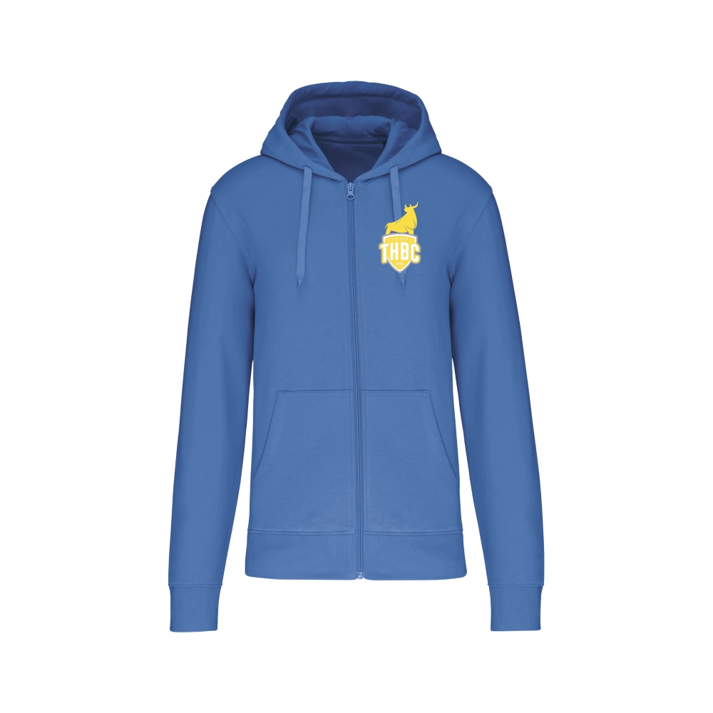 Sweat zippé coton Ecoresponsable bleu Adulte - THBC