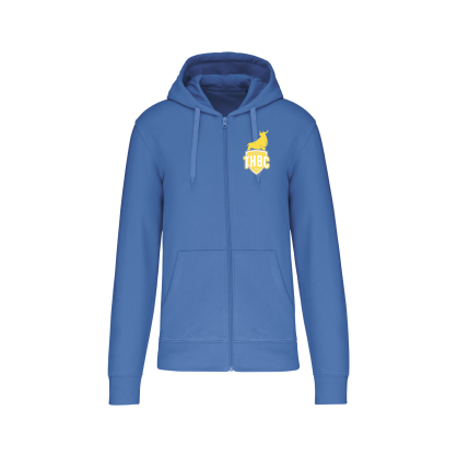 Sweat zippé coton Ecoresponsable bleu Adulte - THBC