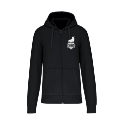 Sweat zippé coton Ecoresponsable noir Adulte - THBC