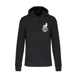 Sweat à capuche coton Ecoresponsable noir Enfant - THBC