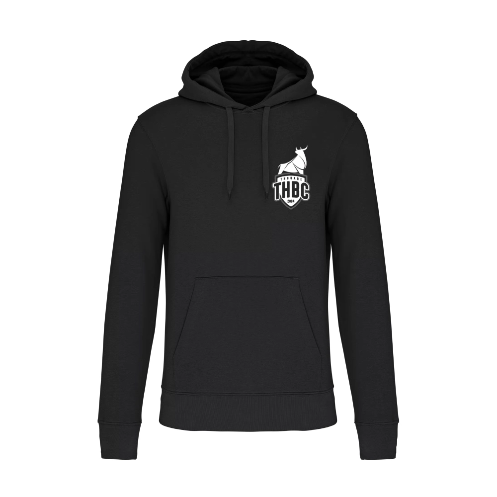 Sweat à capuche coton Ecoresponsable noir Enfant - THBC