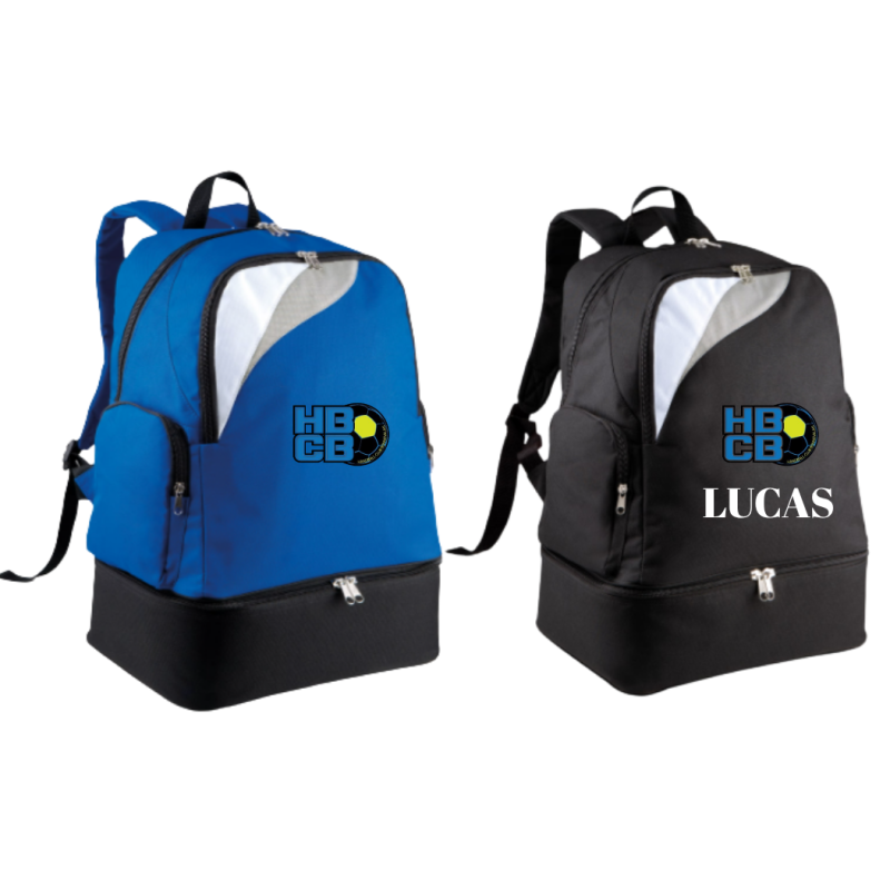 Sac à dos Bleu ou Noir Handball Club Bonnevalais
