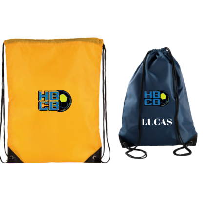 Sac à dos avec cordelettes Bleu ou Jaune Handball Club Bonnevalais