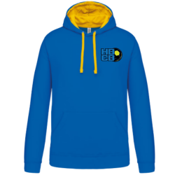 Sweat à capuche bicolore Bleu/Jaune Handball Club Bonnevalais