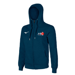 Sweat à capuche zippé Mizuno Bleu marine Judo Club de Pontvallain