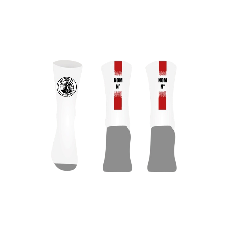 Chaussettes personnalisées Logo VSF Volley + Nom + Numéro