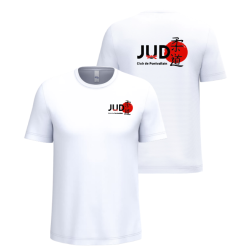 T-shirt Blanc Judo Club de Pontvallain (2 logos)