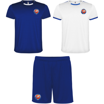 Pack entraînement 2 maillots + 1 short Bleu/Blanc ES Bonchamp Basket