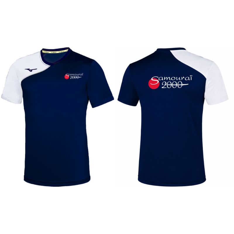 Maillot Bleu/Blanc Mizuno Samouraï 2000 (2 logos)