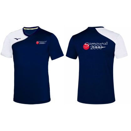 Maillot Bleu/Blanc Mizuno Samouraï 2000 (2 logos)