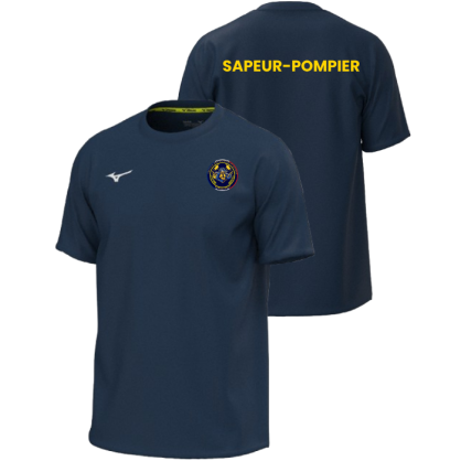 Maillot Mizuno Bleu marine Sapeurs Pompiers Bonnétable (2 logos)