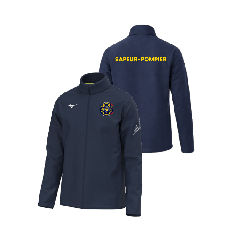 Veste à capuche Mizuno Bleu marine Sapeurs Pompiers Bonnétable (2 logos)