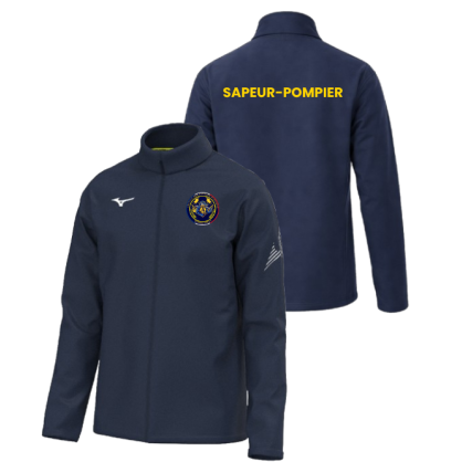 Veste à capuche Mizuno Bleu marine Sapeurs Pompiers Bonnétable (2 logos)