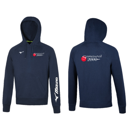 Sweat à capuche Bleu marine Mizuno Samouraï 2000 (2 logos)