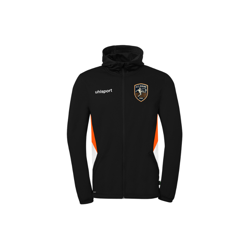 Veste capuche Noir/Orange Uhlsport - AC AIGNE