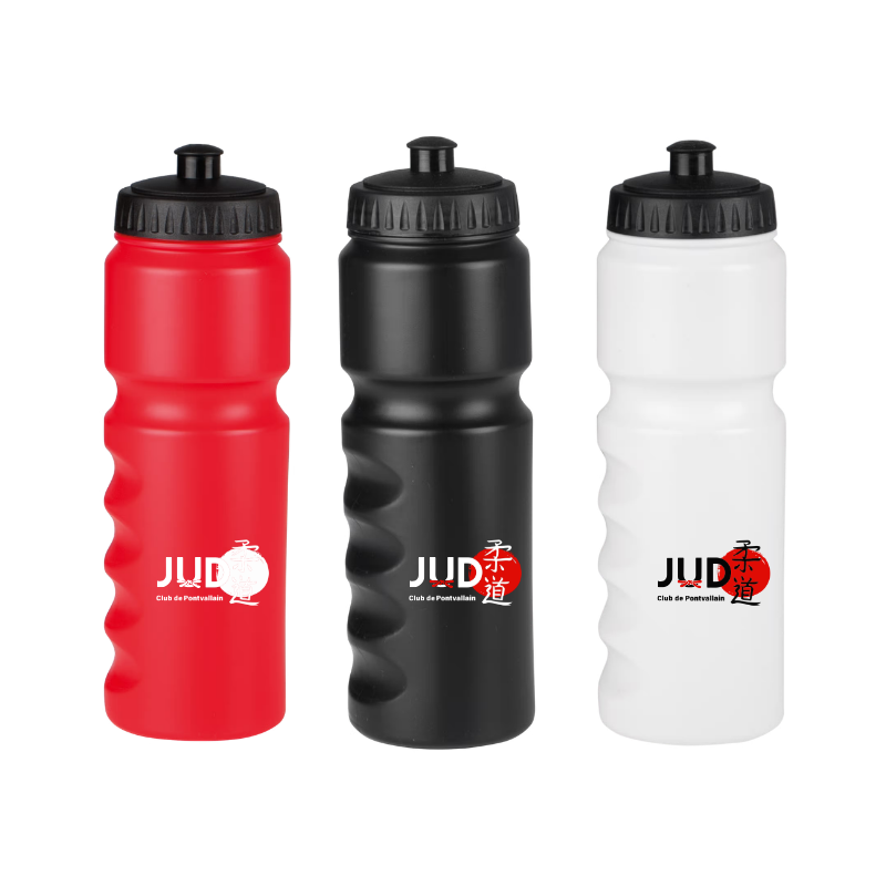 Gourde Blanc/Rouge/Noir Judo Club de Pontvallain