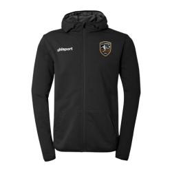 Veste zip capuche coton Noir/Orange Uhlsport - AC AIGNE