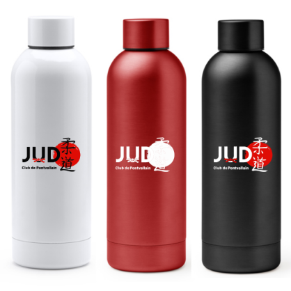 Bouteille thermique Blanc/Rouge/Noir Judo Club de Pontvallain
