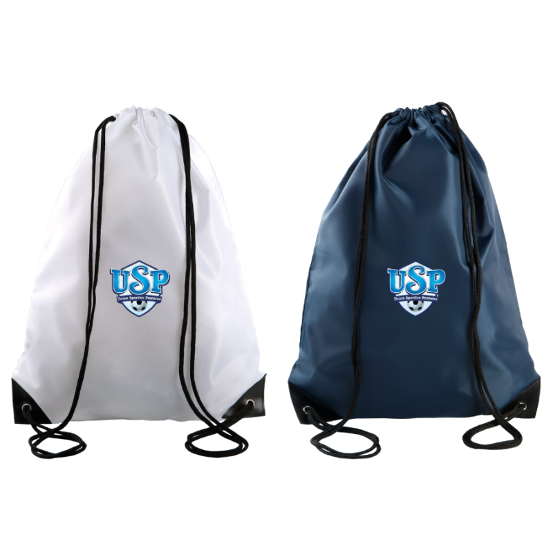Sac à dos avec cordelettes Bleu marine ou Blanc US Pontoise St Denis Les Ponts