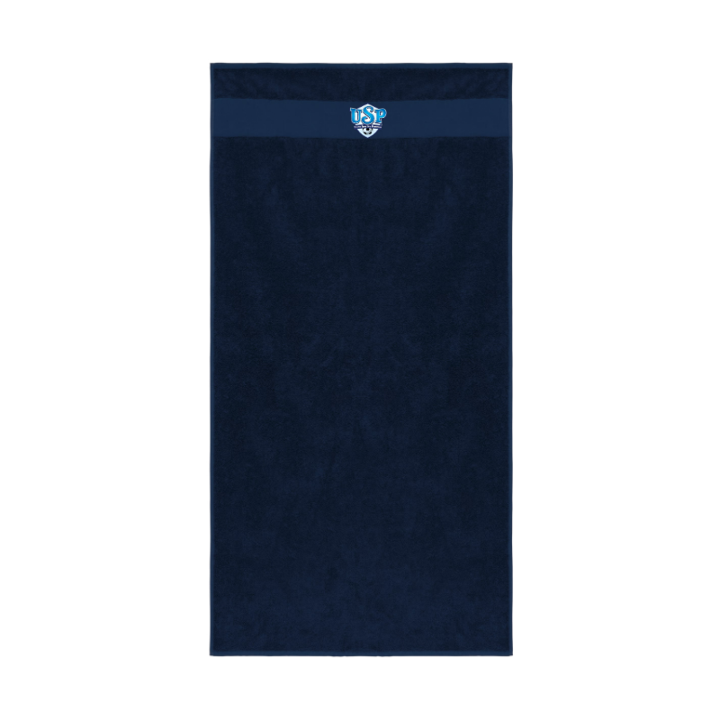 Serviette de toilette Bleu marine US Pontoise St Denis Les Ponts (logo brodé)