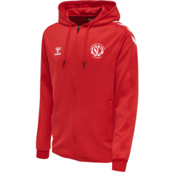 Sweat à capuche zippé Hummel Rouge ASCA Football