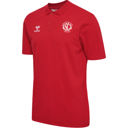 Polo coton Hummel Rouge ASCA Football