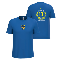 Maillot Bleu "10 ans" Azur & Or (2 logos)