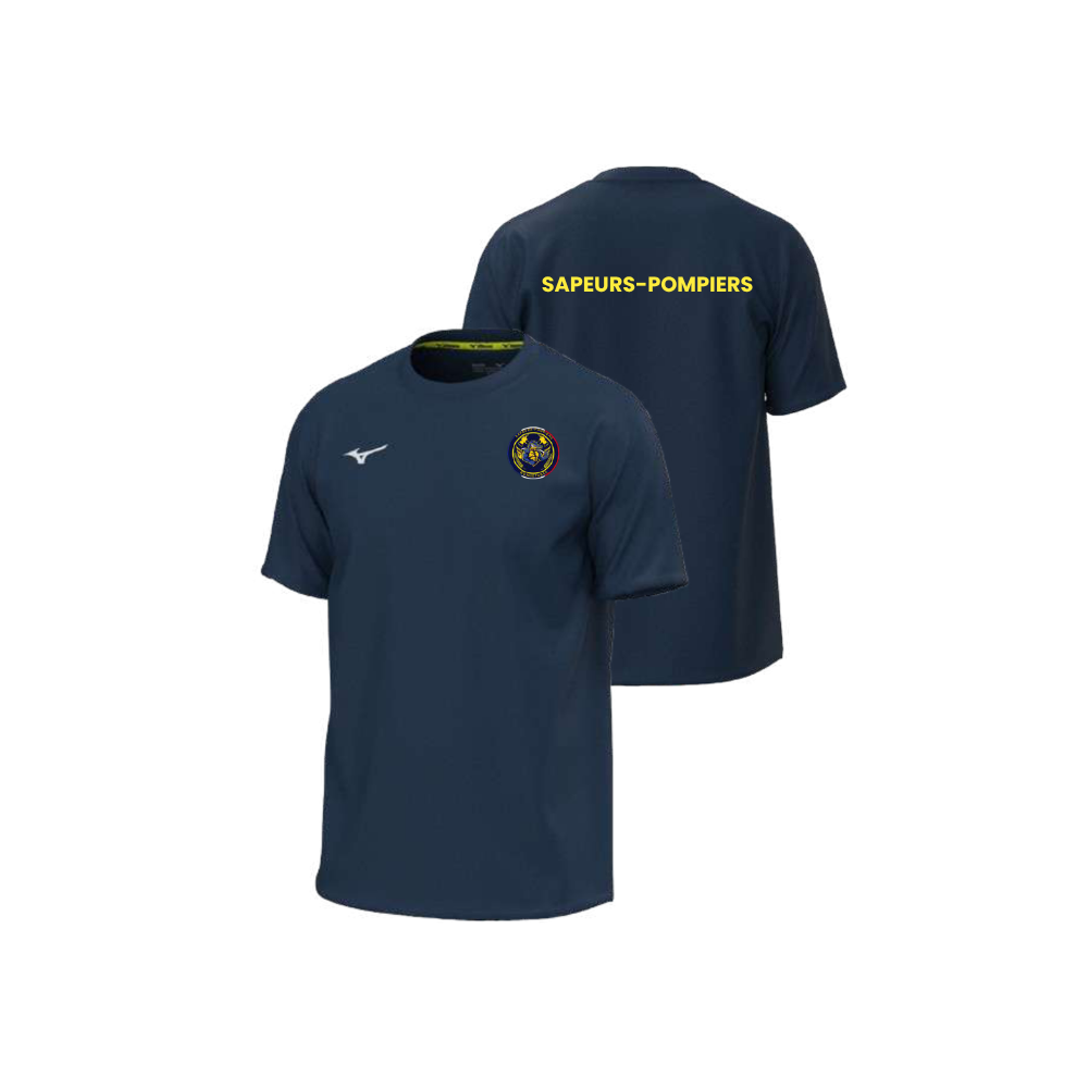 Maillot Mizuno Bleu marine Sapeurs Pompiers Bonnétable (2 logos)