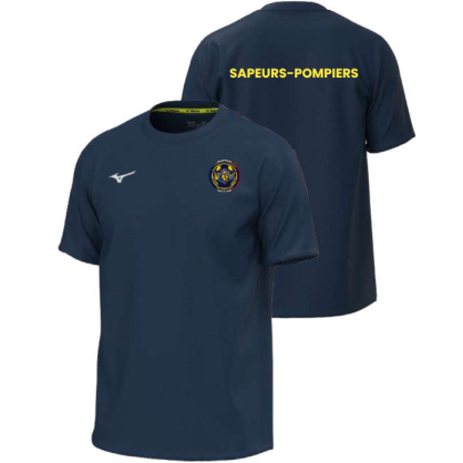 Maillot Mizuno Bleu marine Sapeurs Pompiers Bonnétable (2 logos)