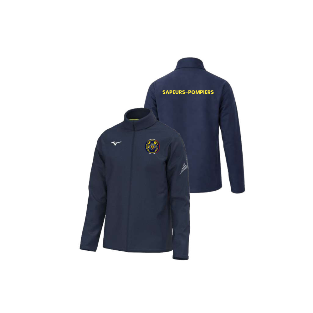 Coupe-vent Mizuno Bleu marine Sapeurs Pompiers Bonnétable (2 logos)
