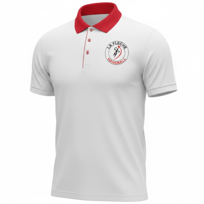 Polo Blanc/Rouge La Flèche Handball