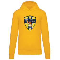 Sweat à capuche jaune adulte Azur & Or (grand logo)