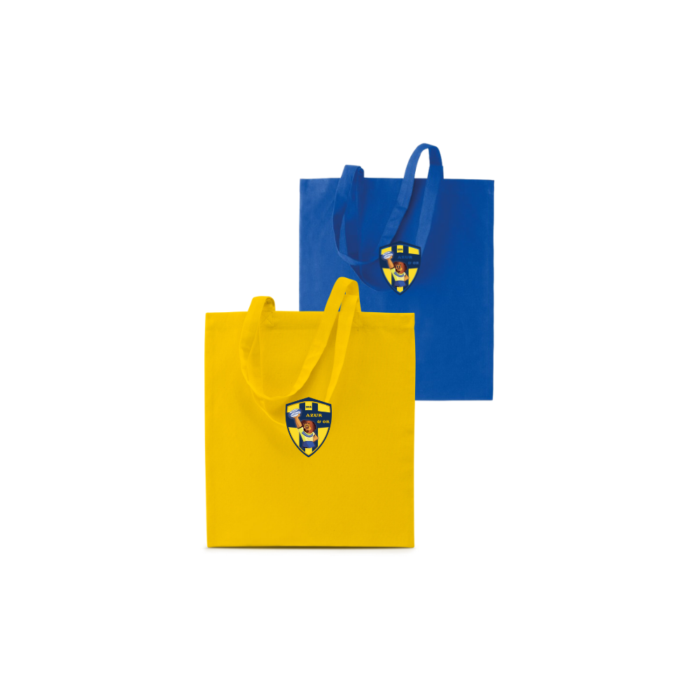 Tote bag bleu ou jaune Azur & Or
