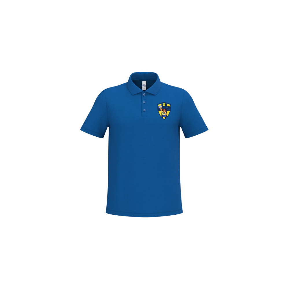 Polo coton bleu adulte Azur & Or