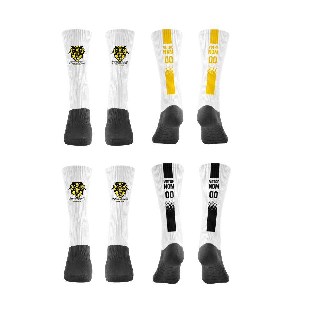 Chaussettes personnalisées Noir ou Jaune ERIMA CAL Handball