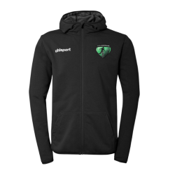 Veste capuche Uhlsport Noir FCS Champagné (Flocage Ecusson)