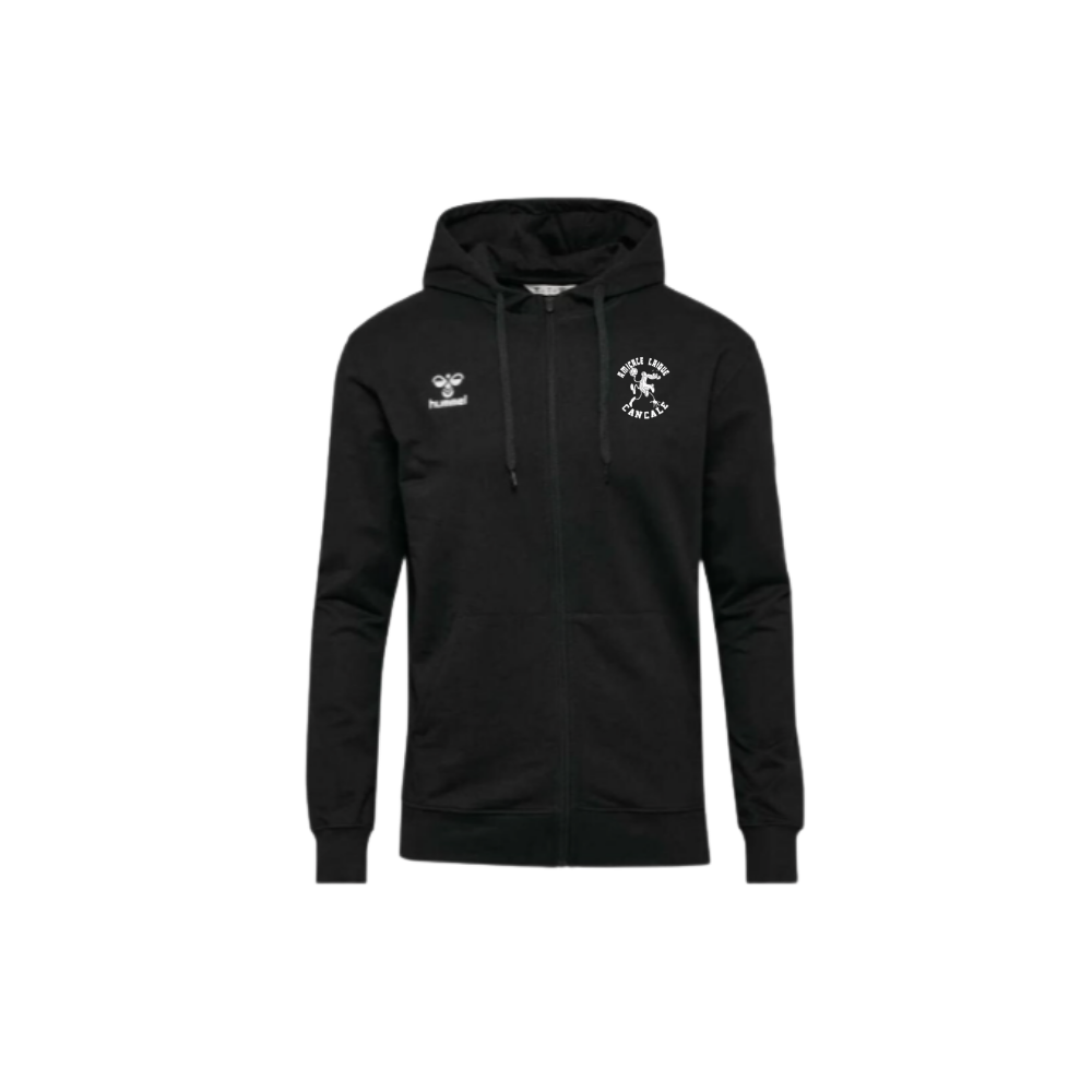 Sweat à capuche zippé Hummel Noir Amicale Laïque Cancale